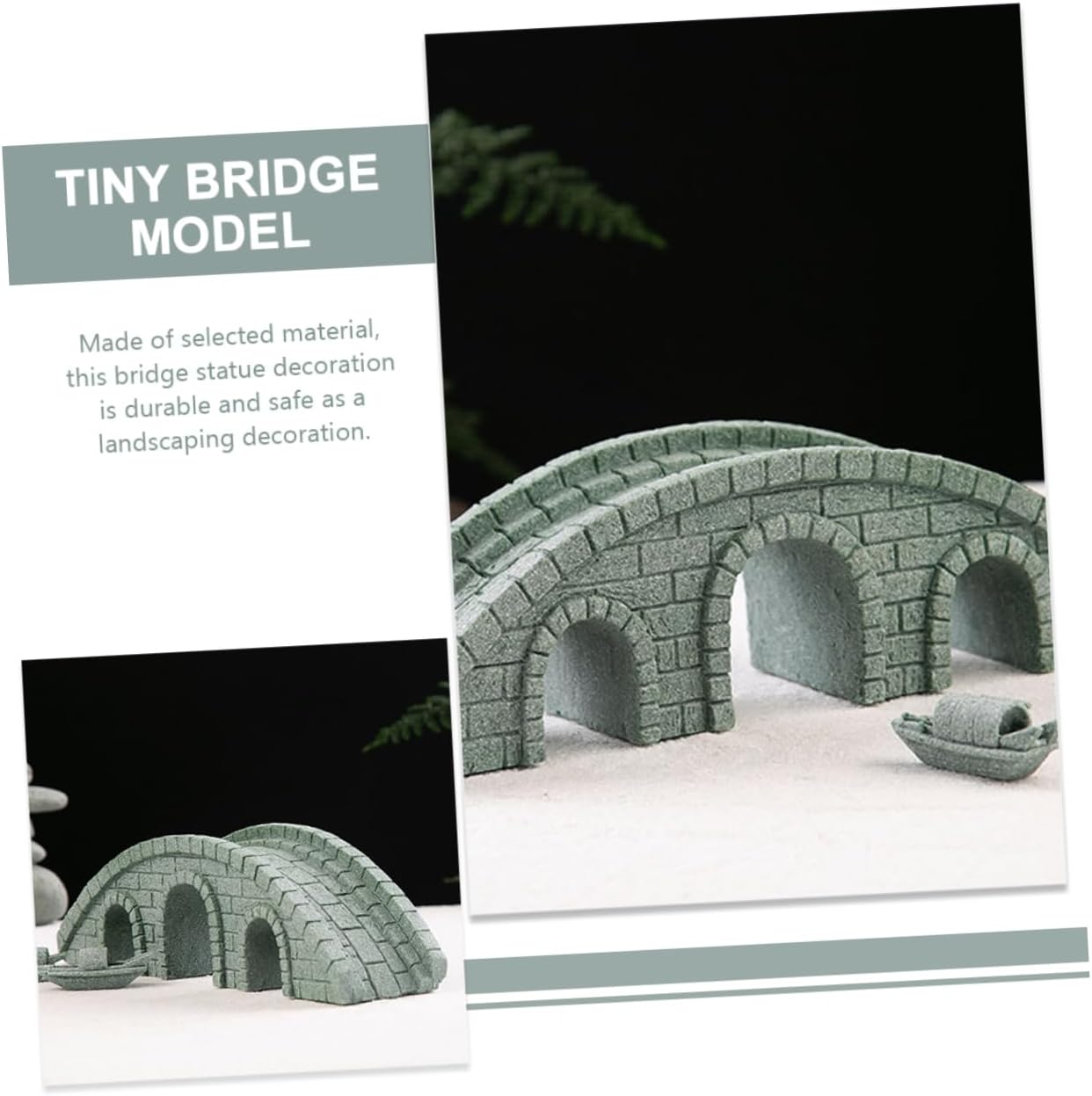 Realistic Mini Stone Bridge Model Landscape Decor for Garden Fairy Garden Bridge Miniature