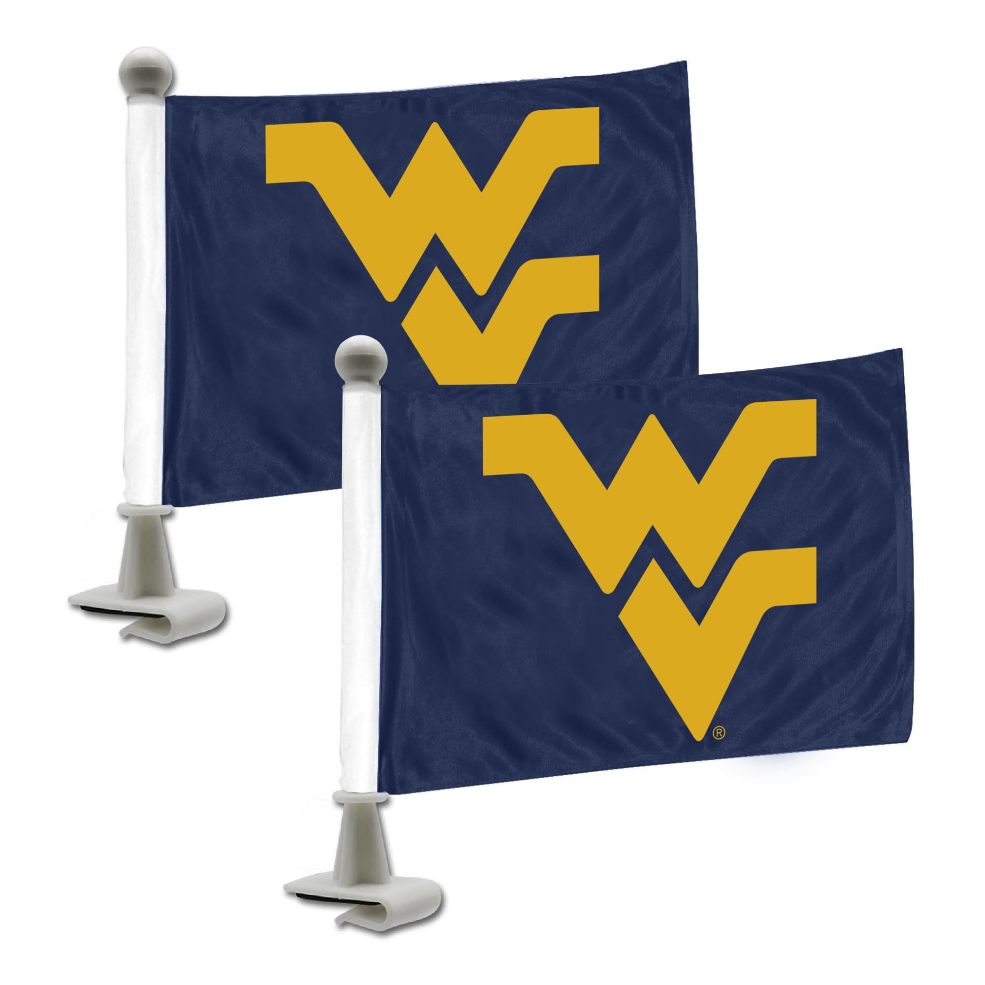 Juego de bandera de 2 piezas West Virginia Mountaineers Promark Auto color equipo talla única