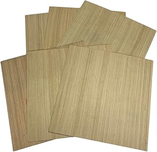 Unfinished Wood Sheet Bundle Pack Thick DIY Craft Smooth Surface Painting Coloring Wood Burning CO2 Laser Cutting & Engraving Arts & Craft Signs and More (12" x 12" x 1/8", Poplar Wood)