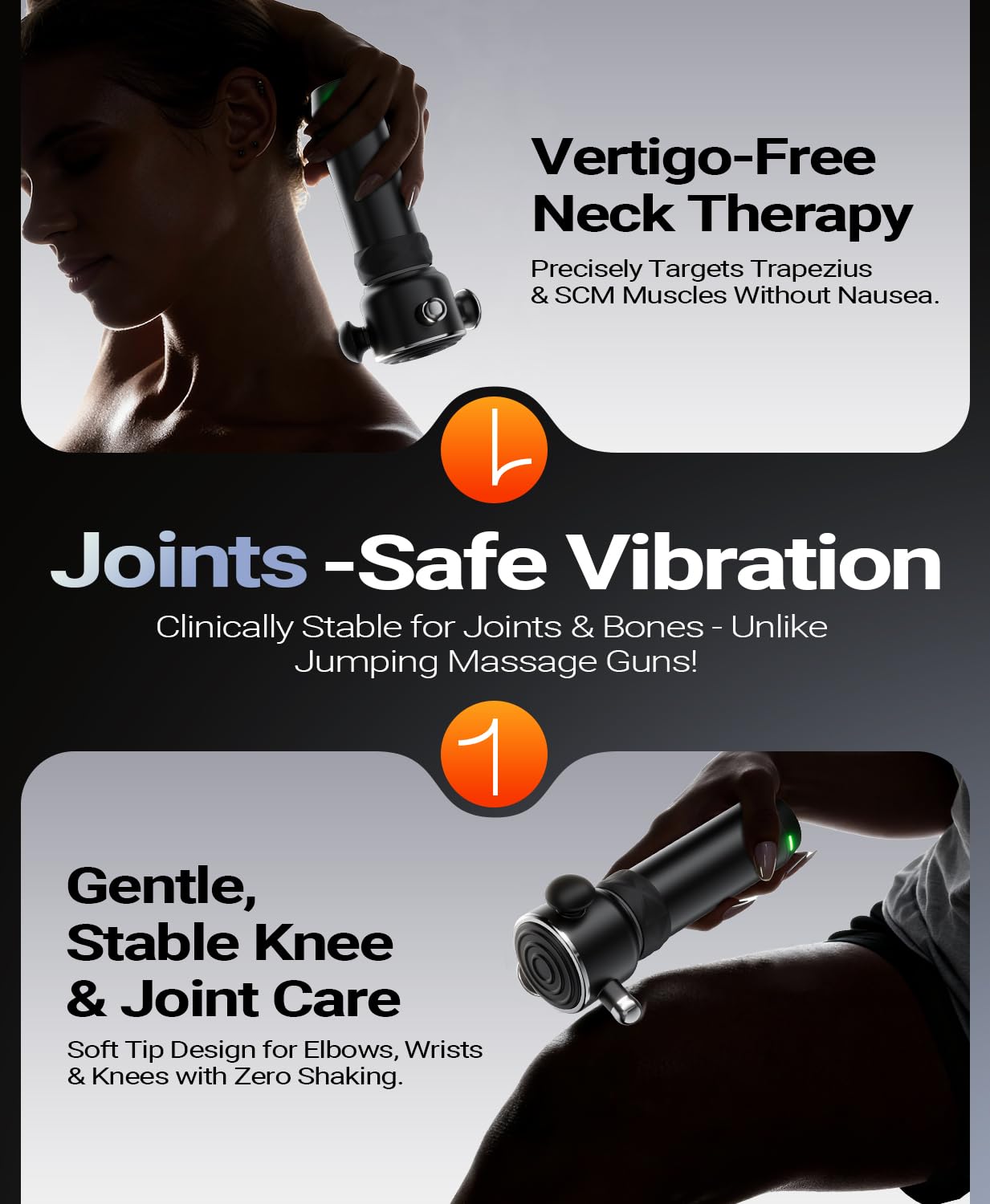 HYAKO R1 Therapie Massagepistole 5 Stufen bis zu 7000U /Min & Ultra Leise | Vibration Schmerzstopp Muskel & Faszien Perfekt für den Triggerpunkt für Entspannung & Regeneration, Geschenk für Ihn & Sie