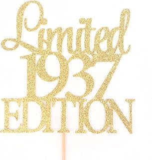 Atelier Elegance Limited 1937 Edition Cake Topper, 85th Birthday Cake Topper, 85 Anniversary Topper