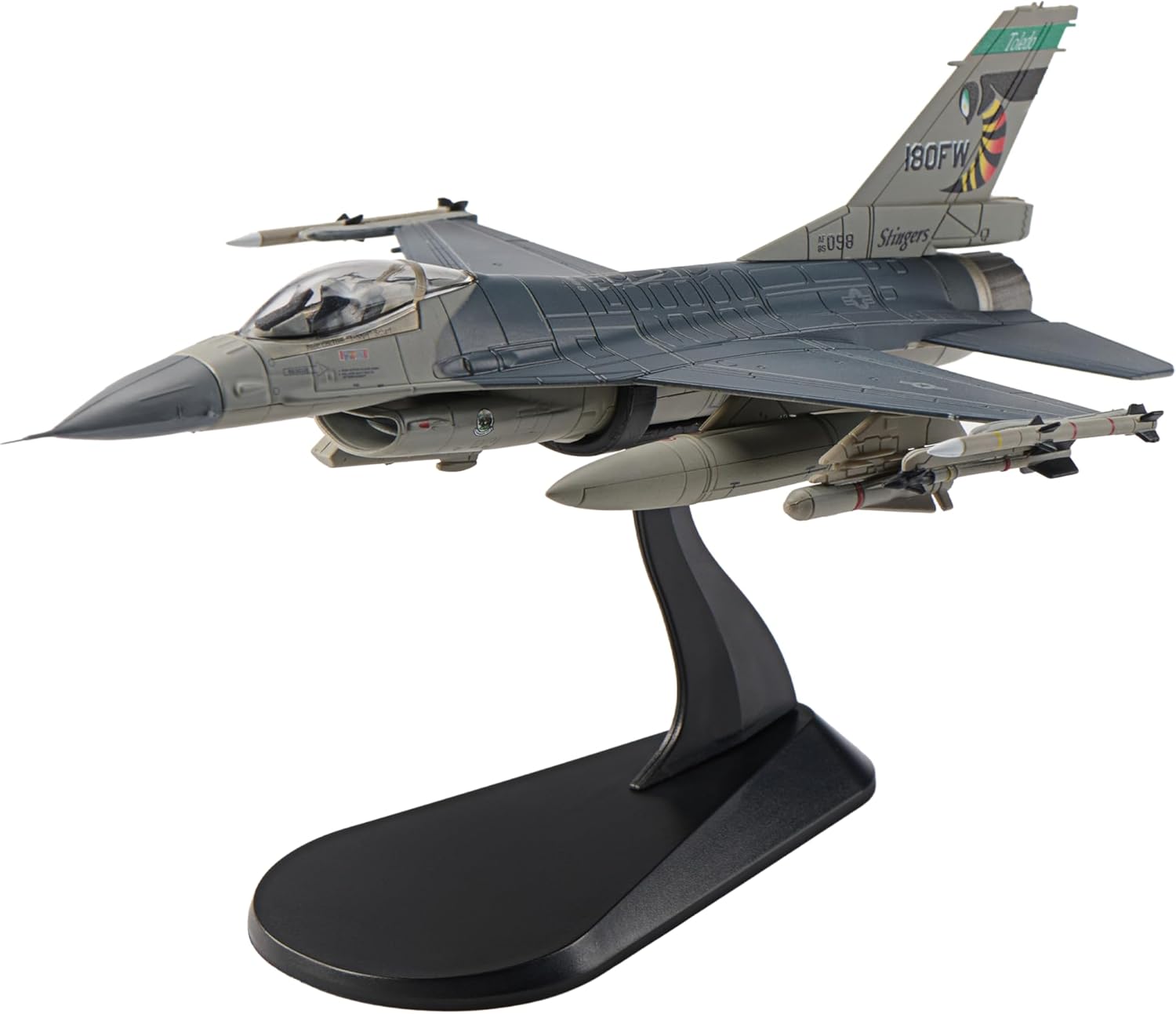 F-15E Strike Eagle Die-cast Airplanes-1/100 Scale Bomber LN Tail Metal Aircraft Model for Collector, Aviation Enthusiast-Premium Collectiable with Display Stand