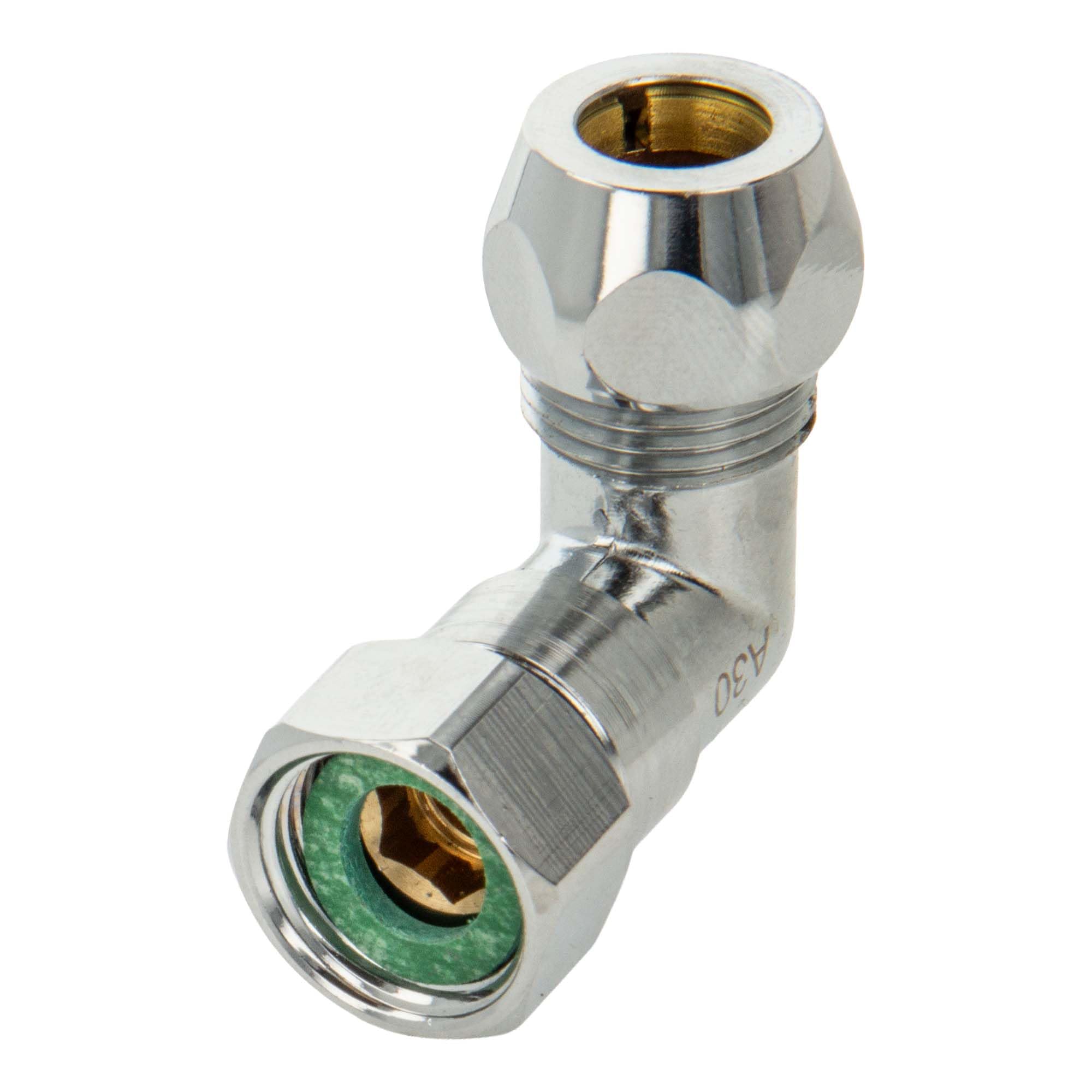 Tecuro Silber Angle Screw Connection For Ø 10 Mm Pipe With Union Nut Ms - Chrome-Plated