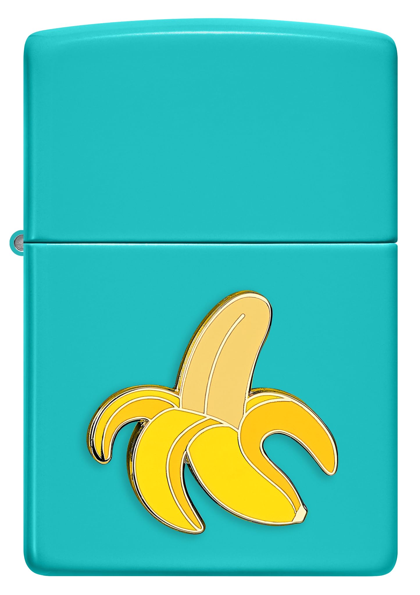 Zippo Sturmfeuerzeug Foodie Banane Flat Turquoise Emblem Nachfüllbar Windfest Geschenkbox Made in USA
