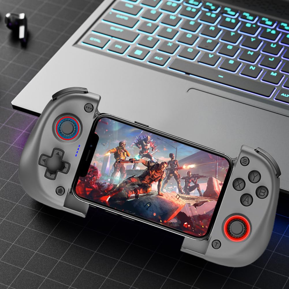 LYEAA X3 Gamepad kompatybilny z Bluetooth z efektem Halla Joystick sterowanie grą dla urządzeń mobilnych gamepad