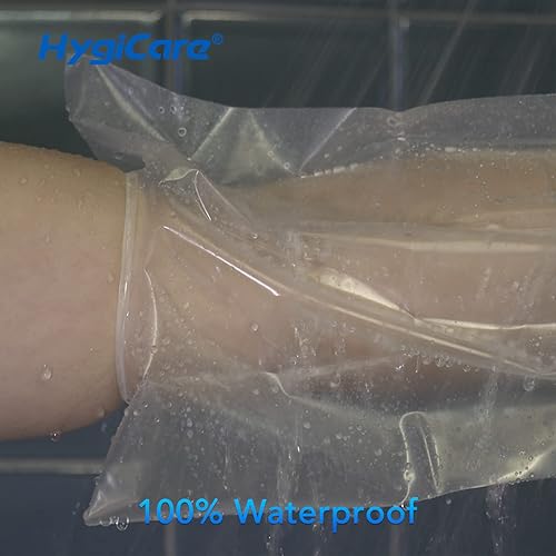 Miniatura 2 de Funda 100% impermeable para adultos para medio brazo, paquete económico de 5, reutilizable, sellado hermético, fácil de usar para ducha, codo, mano,