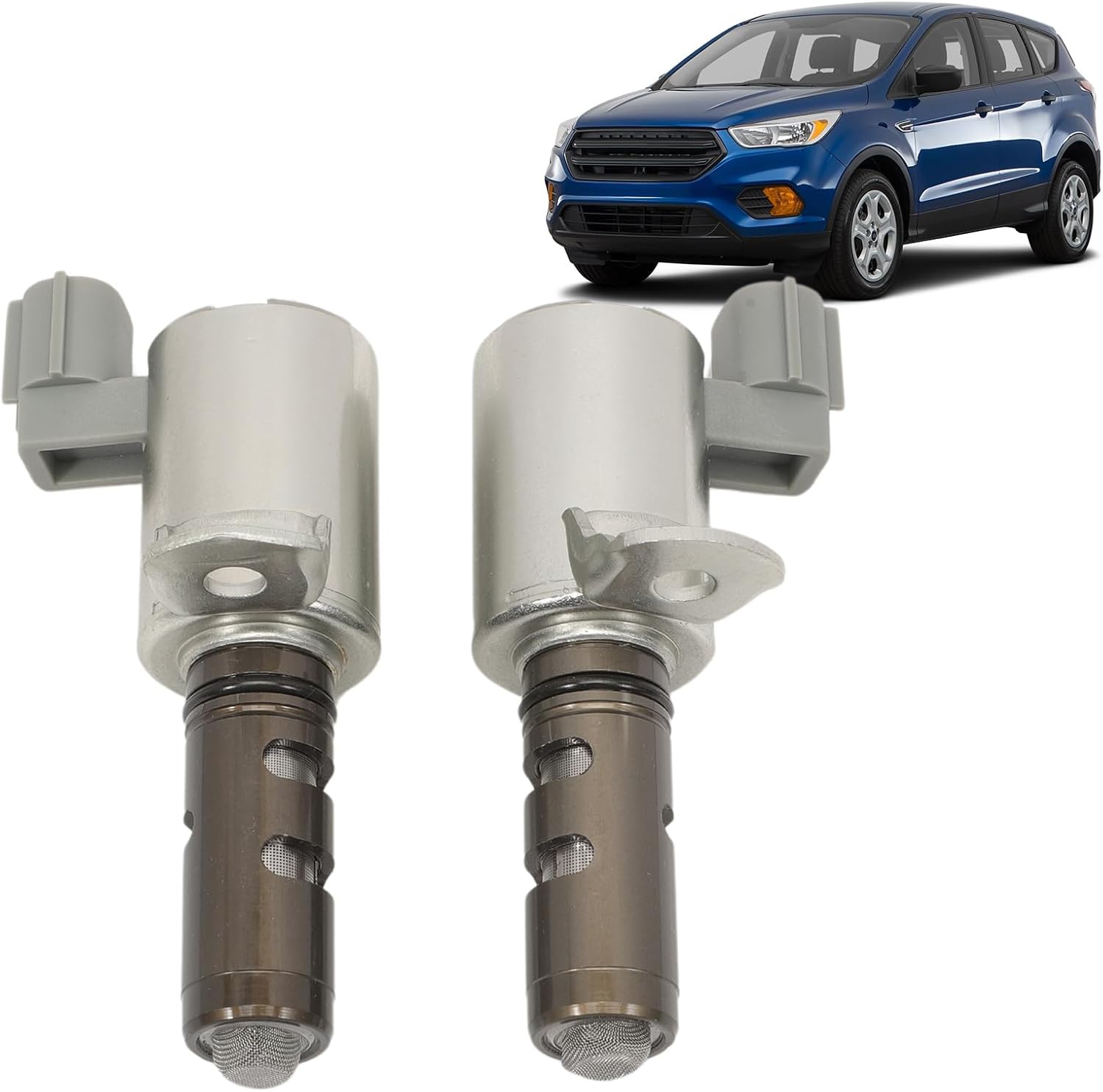 2 pcs Variable Valve Timing (VVT) Solenoid Valve Compatible with Escape 2013-2019, Fusion 2013-2020, Transit Connect 2014-2016, Fiesta 2011-2019, 1.5L 1.6L Replacement 916-722, 916-723