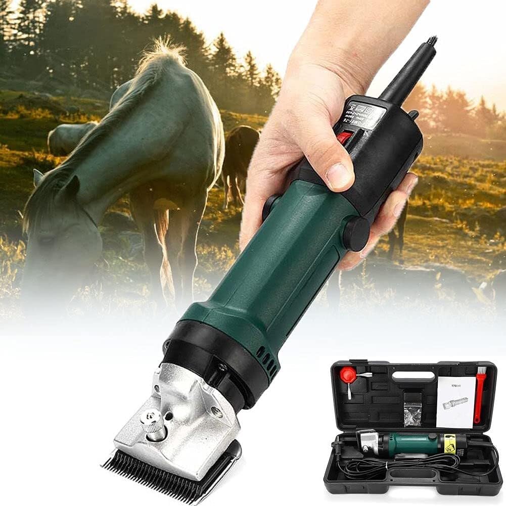690W Electric Horse Clipper Shears Wool Shearing Livestock Hair,Heavy Duty 690W & 6 Speeds Adjustable Fur Shearing Animal Grooming Kit