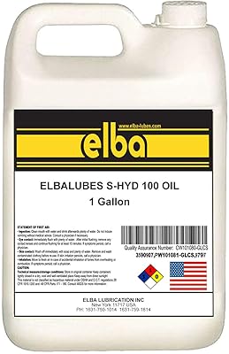 AW Hydraulic Oil | ELBALUBES S-HYD 100 | Hydraulic Oil 100 | Hydraulic Fluid 100 | R & O Oil | Compare to: Hyspin AW 100 |Turbine 100 | NUTO H 100| DTE Heavy | Tellus 100 | Rando 100 (1 Gallon Pack )