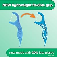 Vista 9 de GUM Advanced Care Floss Picks - Dental Flossers for Adults with Vitamin E and Fluoride - Extra Strong Shred-Resistant Dental Floss, Easy Grip