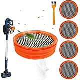 4 Stück Staubsaugerfilter, Filter für Staubsauger mit Bürsten für Philips Akkusauger SpeedPro und SpeedPro Aqua, Einlagefilter Gegen Feinstaub für Philips FC8009 FC8081 FC6723 FC6725 FC6727