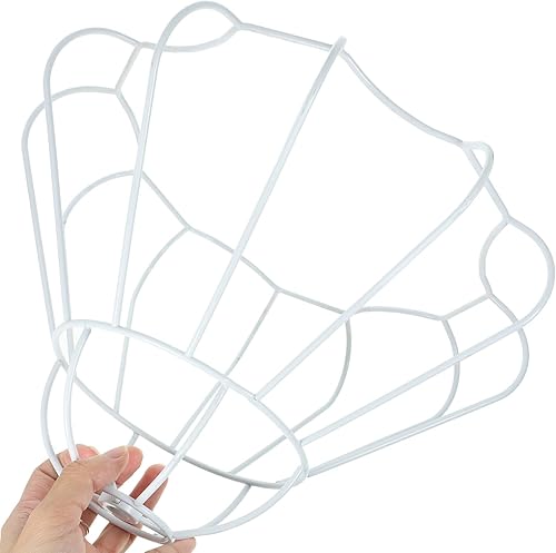 Miniatura 6 de EXCEART Tambor de alambre de metal sombra luz marco jaula lámpara sombra protector titular