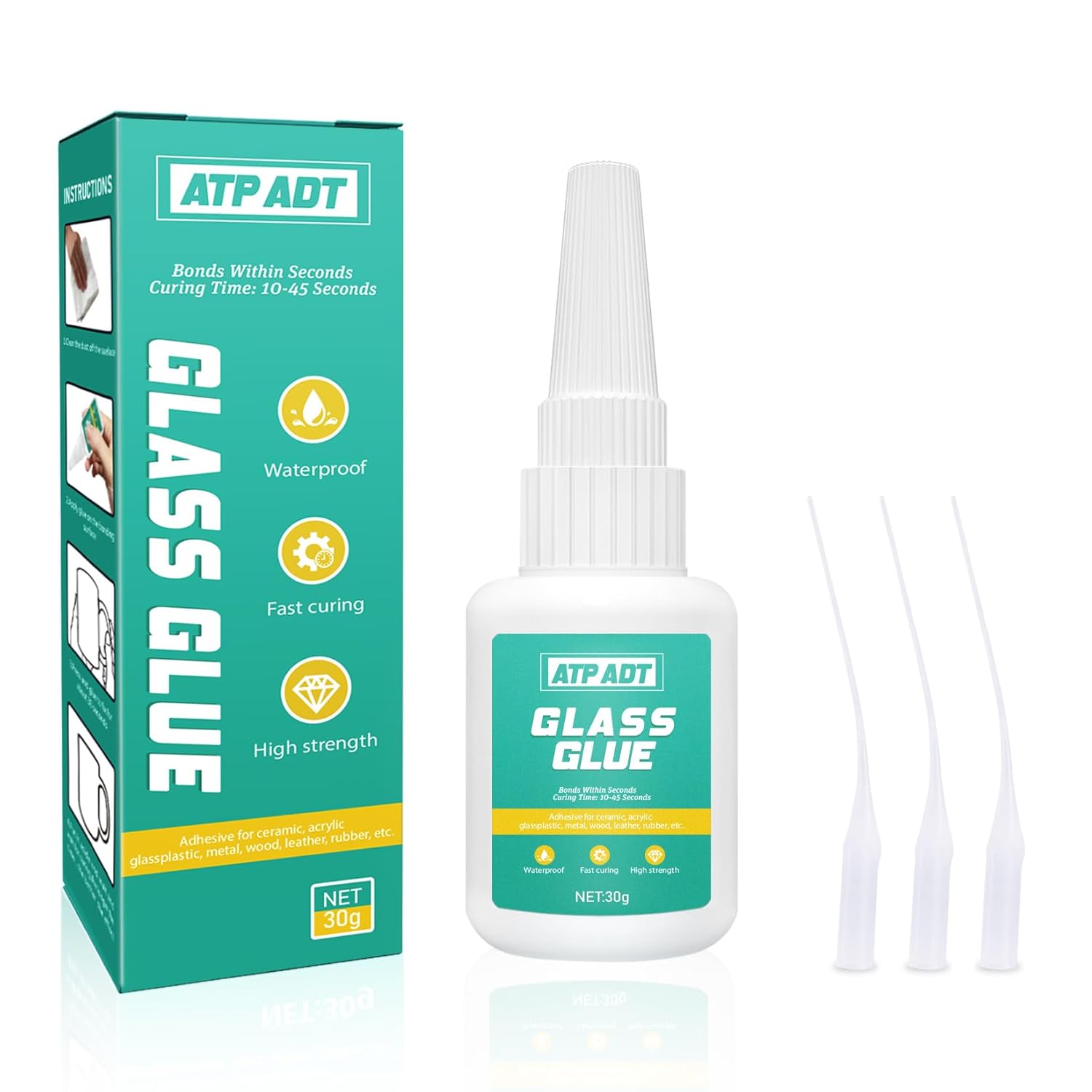 30g Glass Glue, Acrylic Super Glue for Bond Glass to Glass, Instant