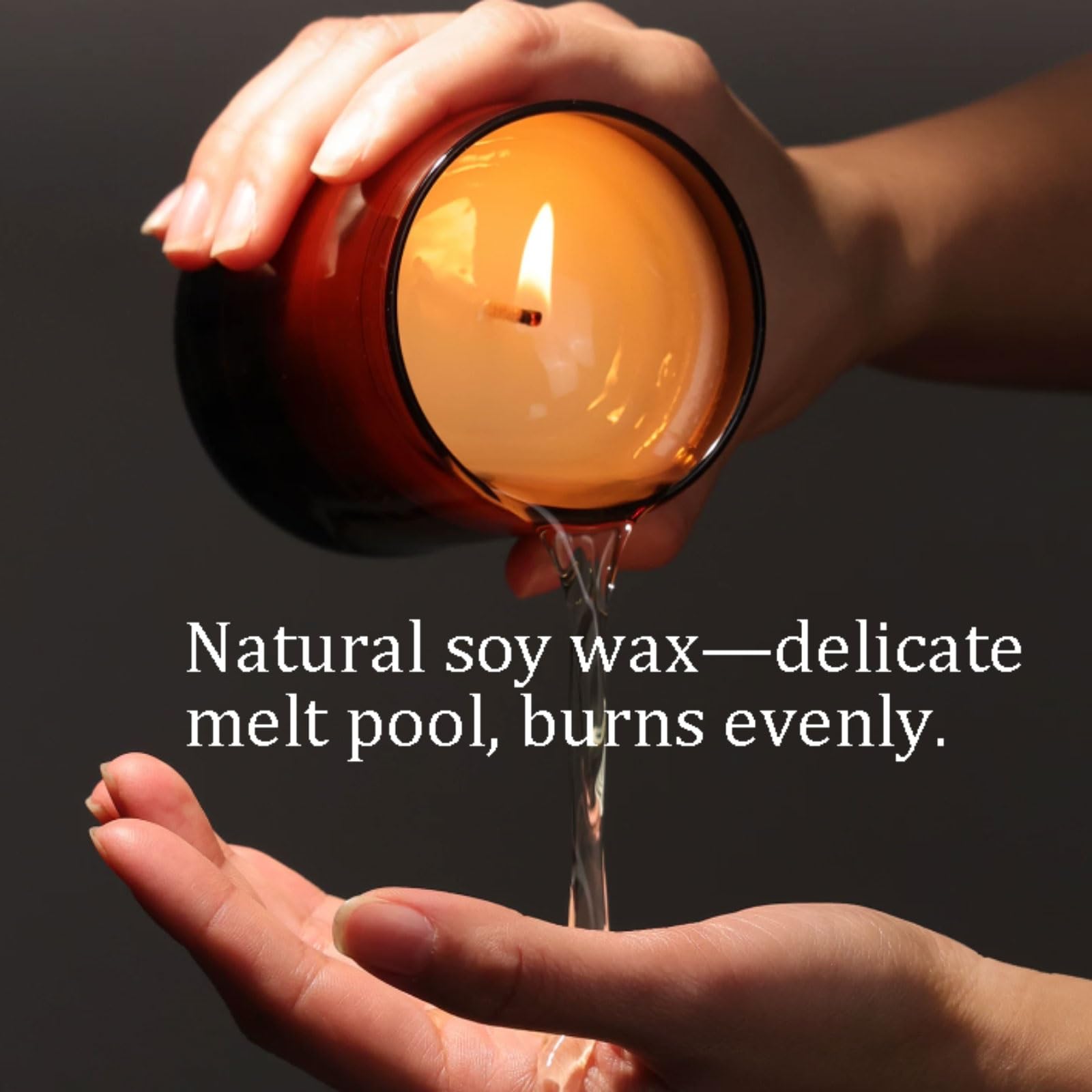 Exquisito Velas de vidrio hechas con cera de soja y aceites esenciales, vela de aromaterapia reutilizable, de larga duración, perfumadas for el hogar meloso