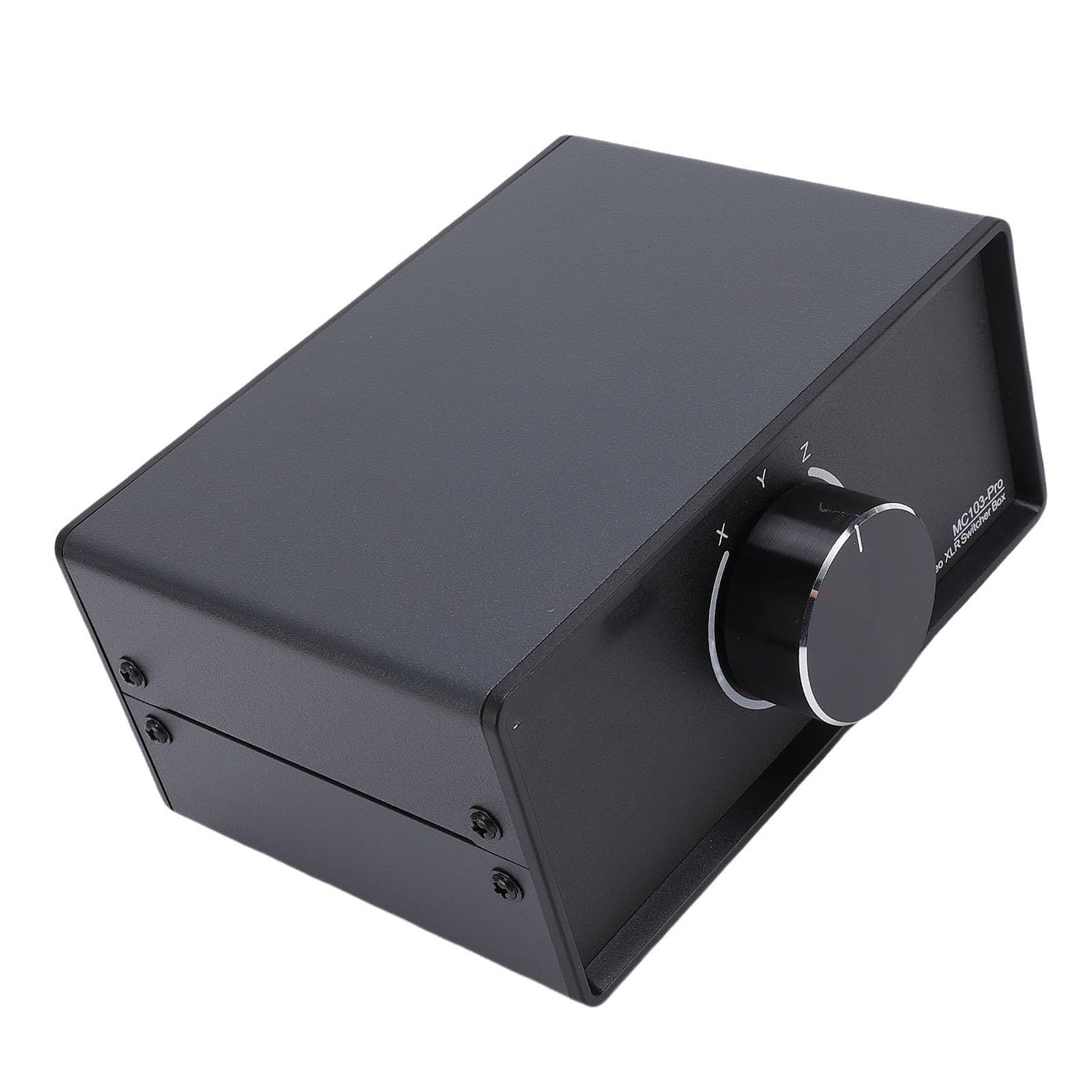 FTVOGUE Interruttore Audio XLR 3 in 1 Uscita, Selettore Stereo Passivo a 3 Vie con Interfaccia XLR Placcata in Oro, Alloggiamento in Lega per Dispositivi Musicali Senza Rumore Amplificatori Studio DJ