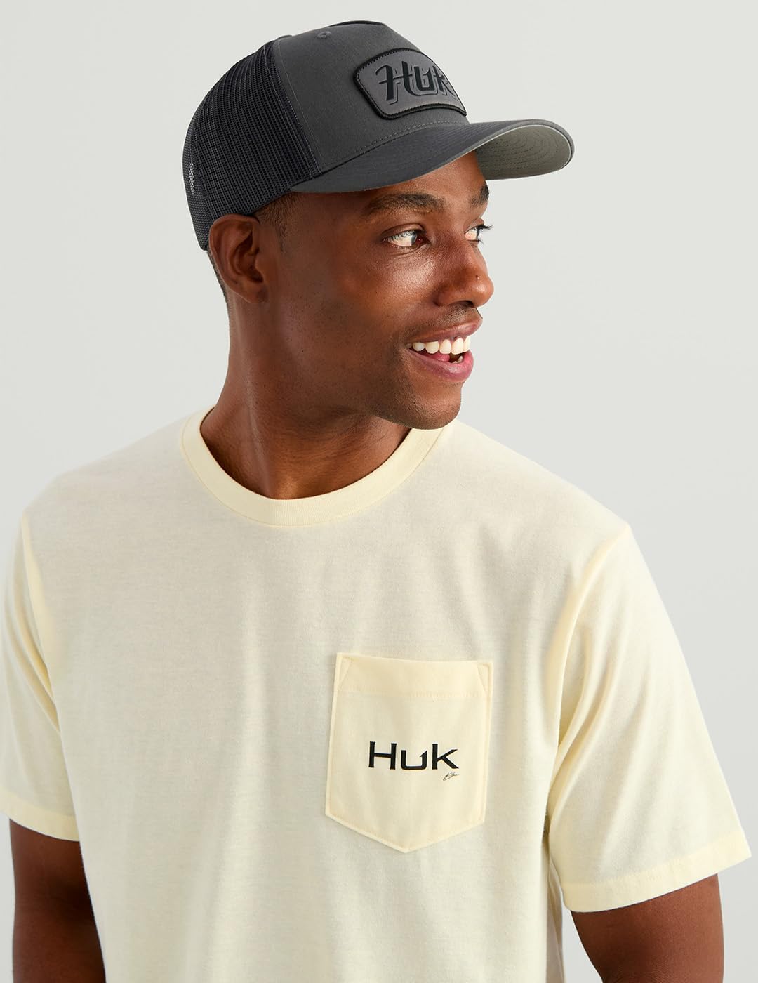 HUK Men's Kc Scott Original Fishing Artwork Graphic Pocket Tee Shirts, Short Sleeve Casual T-Shirts, Soft Cotton Blend