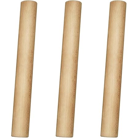 iHomeSet 3 Pcs 7.8 Inch Small Wooden Rolling Pins Roller Wooden Mini Rolling Pins Essential Kitchen Utensil Tool for Fondant, Dumpling, Bread, Pastry, Cookies, Pizza, Pie