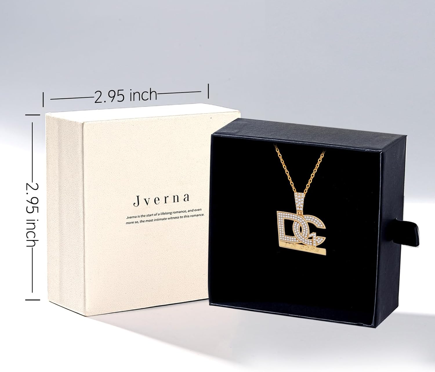 Dc Letter Pendant Necklace, 18k Gold Plated Minimalist Initial Necklace, Layering With Charmfor Men Women