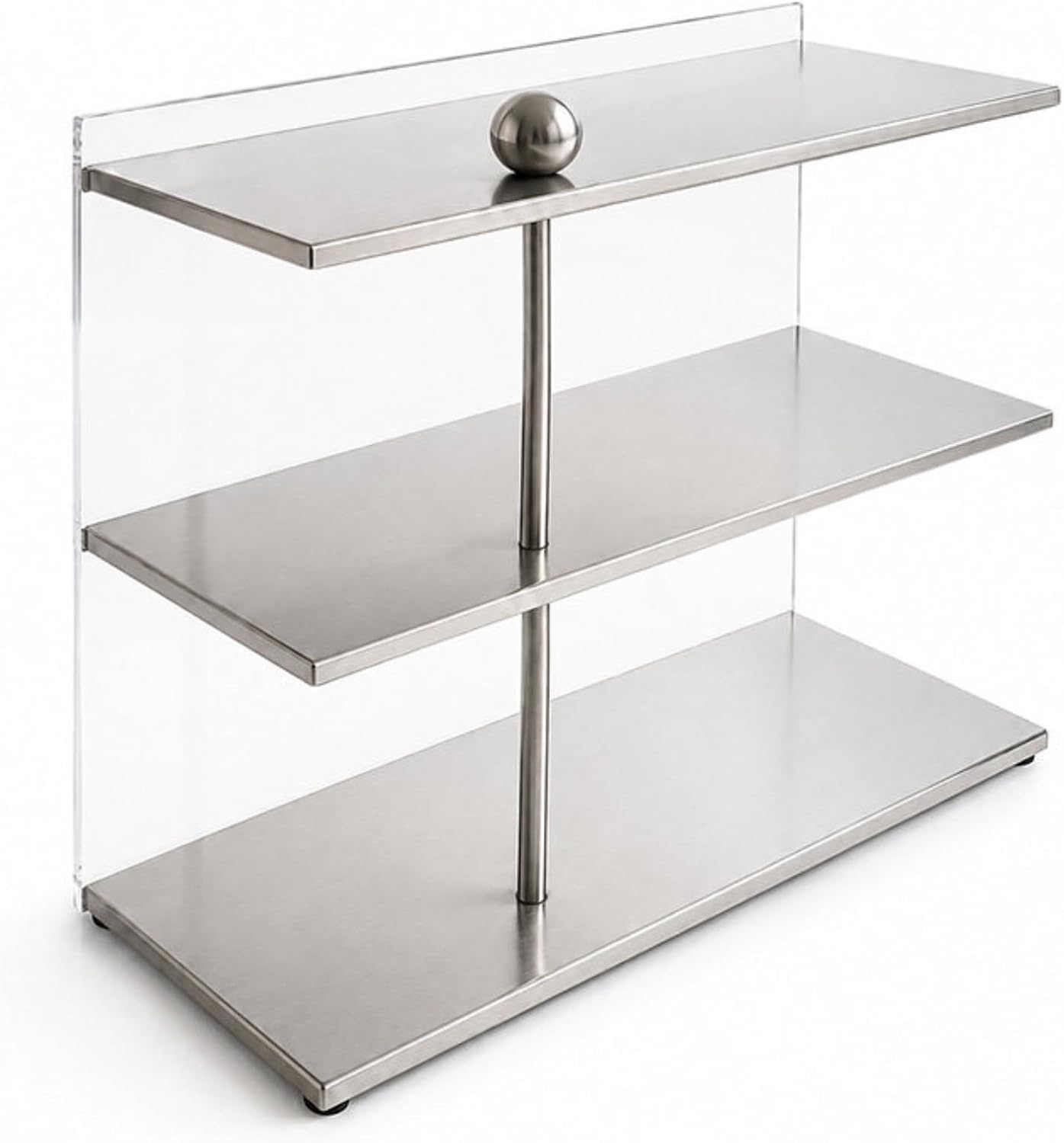 Countertop Storage Rack Tabletop Organizer Stylish Display Stand for Dresser, Gray, DIY Three-Layer Shelf