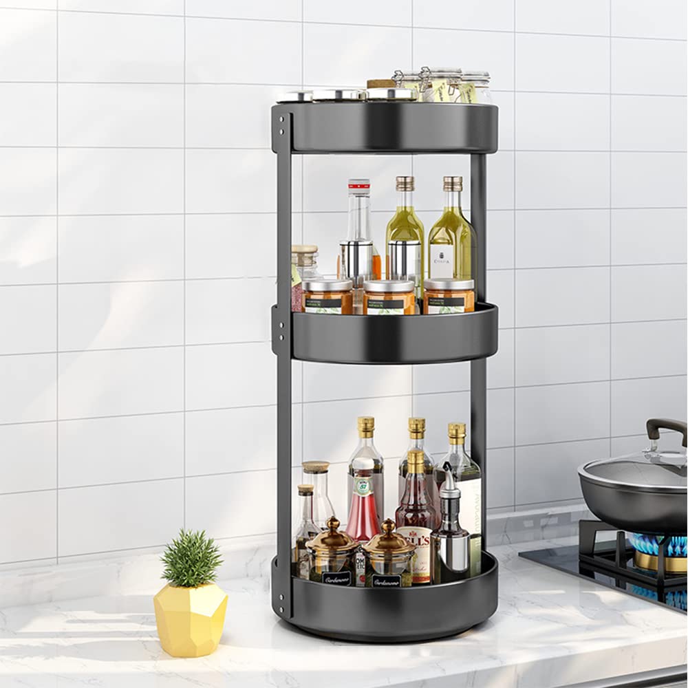 Buy Lazy Susans Organizer 3 Tier Carbon Steel Revolving Spice Rack