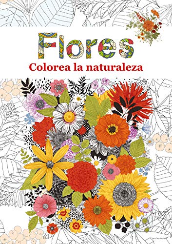 Portada de Flores. Colorea la Naturaleza