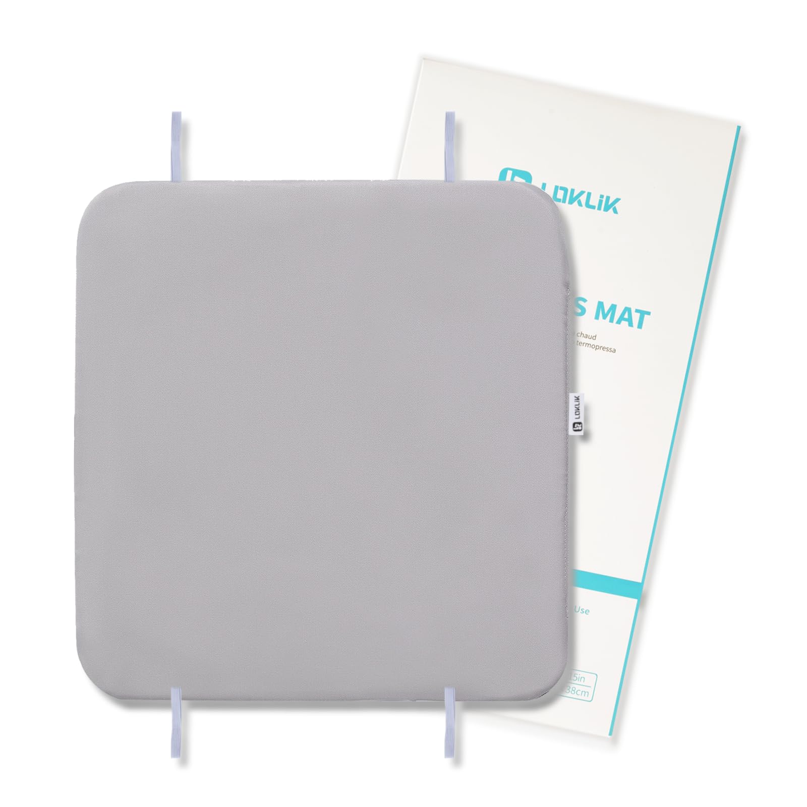 LOKLiK Matelas de Presse à Chaud (38.1 x 38.1 cm) – Tissu Résistant à la Chaleur avec Sangles de Maintien, Idéal pour Presse à Chaud Auto Heat Press & Easy Heat Press – Transfert Thermique