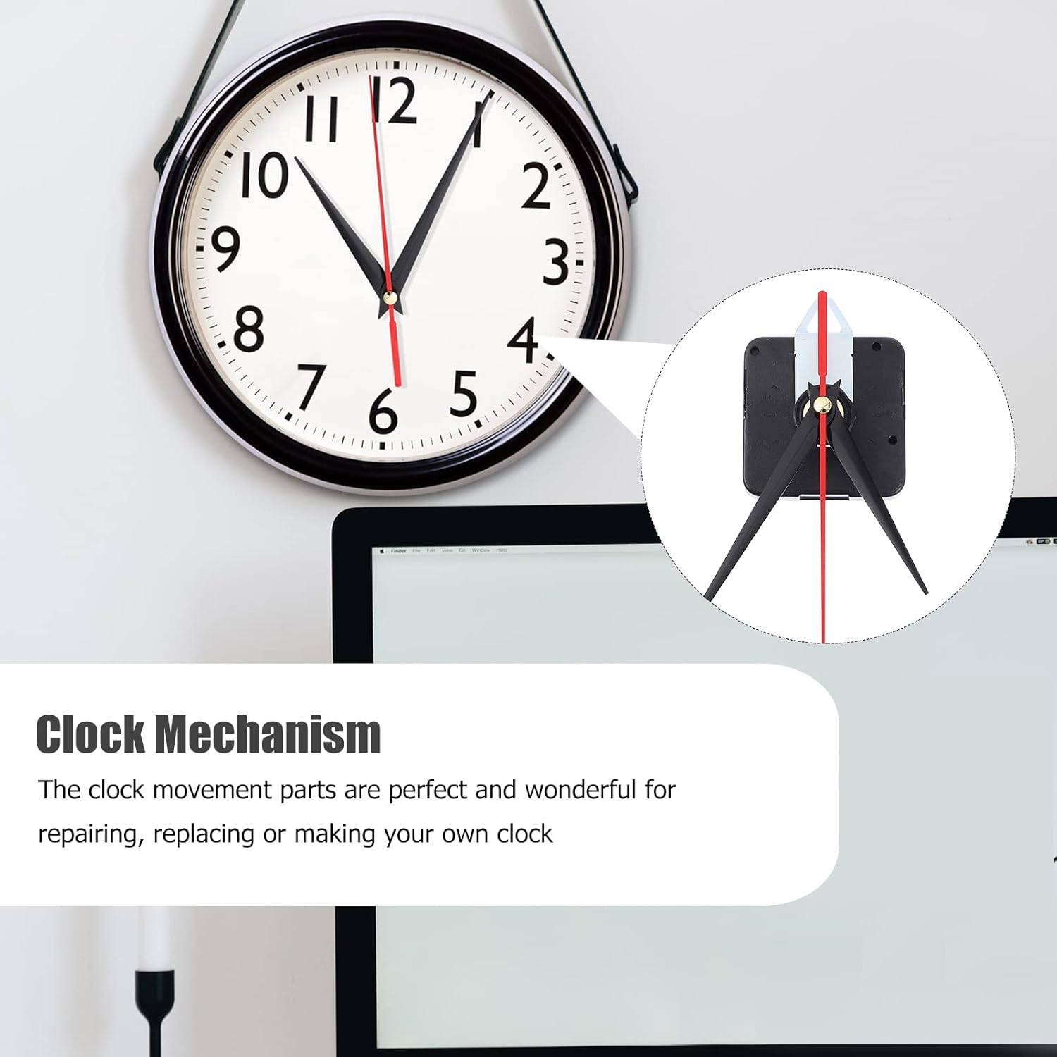 DOITOOL 7sets High Torque Quartz Clock Movement Kit Clock Mechanism Replacement Different Hands for Repairing and Customizing