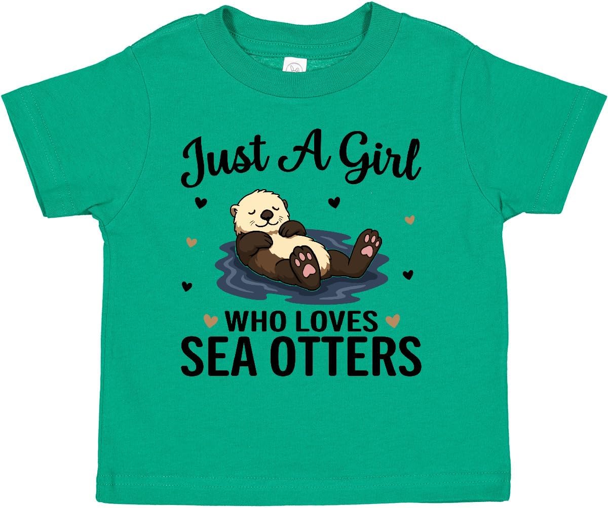 inktastic Just a Girl Who Loves Sea Otters Toddler T-Shirt