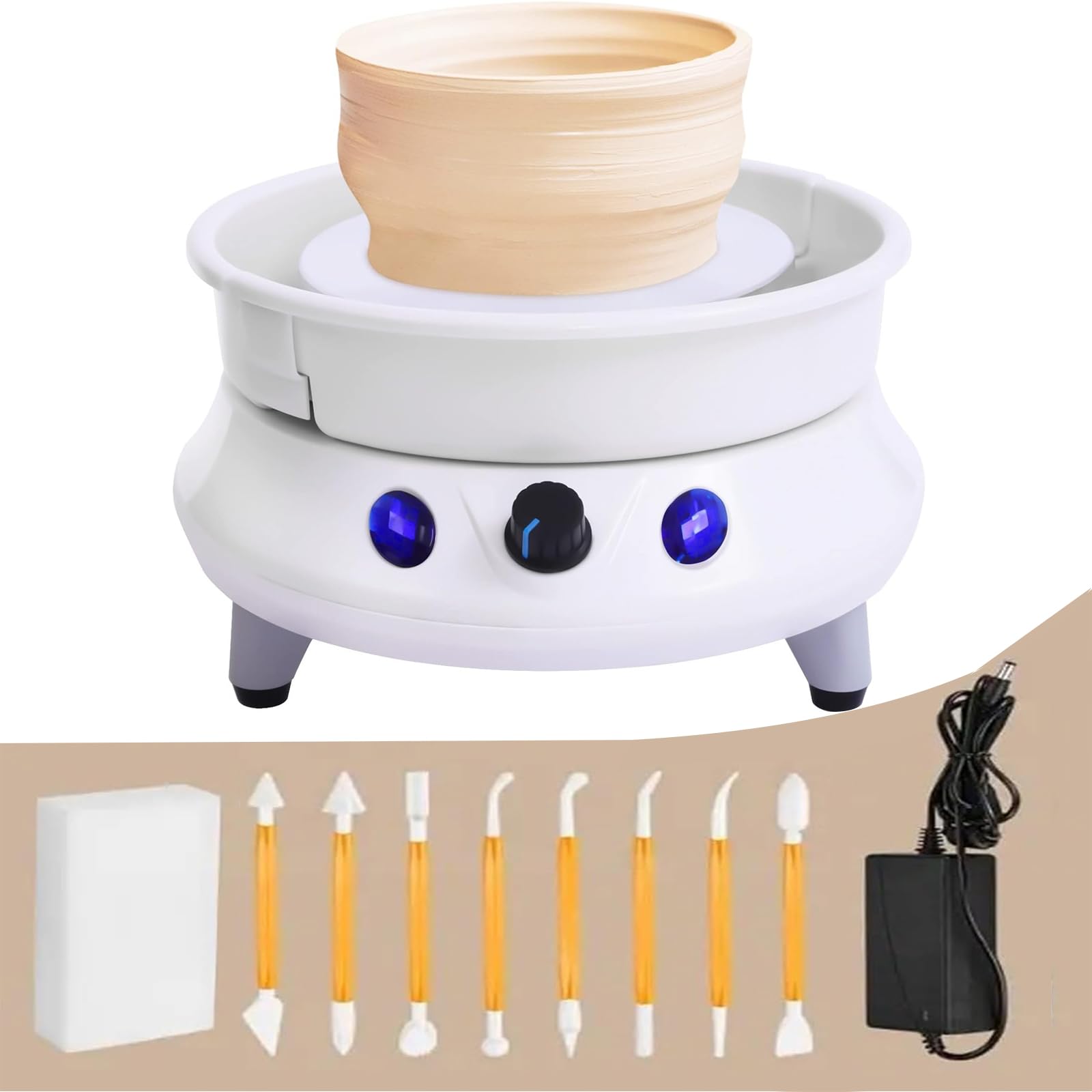 Machine tour de poterie électrique sans éclaboussure avec kit de modelage complet