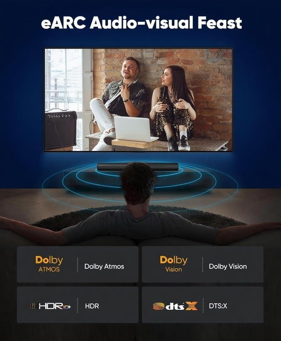Cavo HDMI UHD 4K da 2 m (2 m), in nylon intrecciato ad alta velocità, supporta 4K @ 60Hz, 2K, 1080P, ARC e CL3, perfetto per laptop, monitor, PS5, PS4, Fire TV, Apple TV e altro