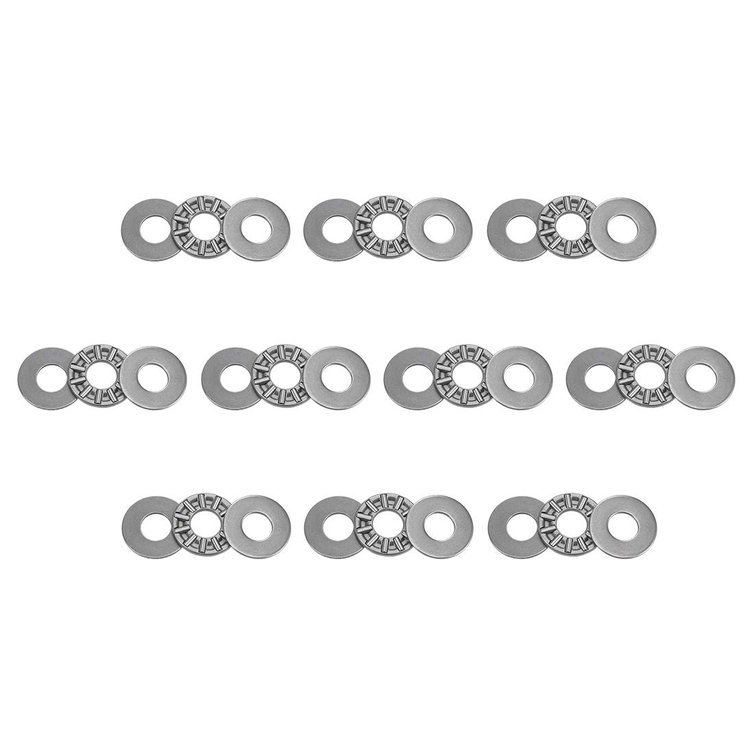 Cuscinetti Reggispinta A Rullini - 5 Pezzi - Foro 8mm, OD 19mm - Con Rondelle - Per Macchinari E Robotica - Foto 13