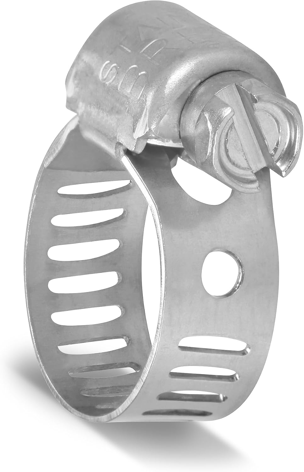 Breeze Mini Worm Drive Hose Clamp, 11/16"-1-1/4", 10 Pack, 3712 | 300 series stainless steel band, 5/16-inch width, Slotted hex screw, Compact fit for fuel, vacuum and small tubing lines