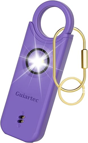 Miniatura 7 de Alarma de seguridad personal recargable para mujeres, llavero de autodefensa de 135 dB con luz estroboscópica LED, dispositivos de seguridad de