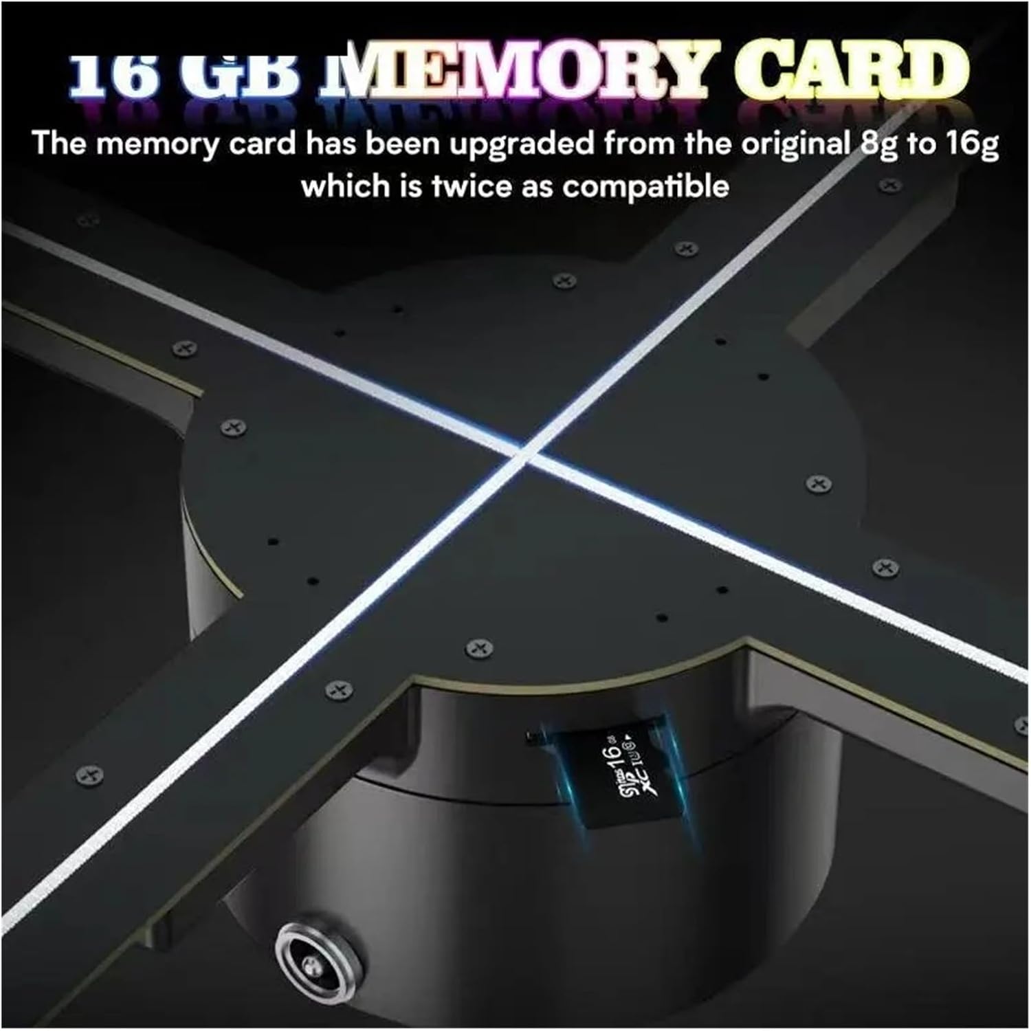 3DHologramFan, 50cm 3D Fan Hologram Projector Commercial Advertising Display Remote Control Holographic for Shop/Bar