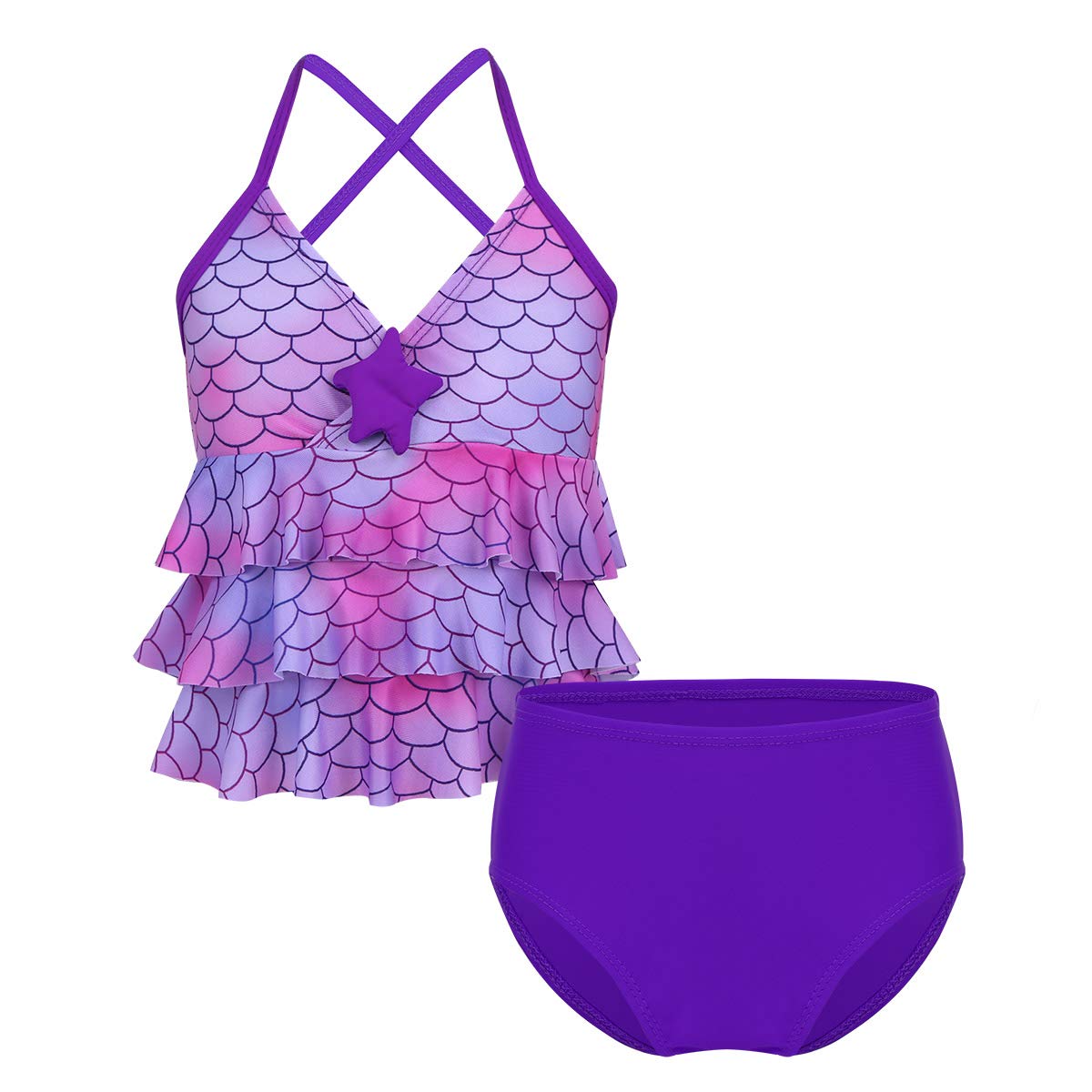 Big Girls' Peace Signs Two Piece Halter Tankini Swimsuits
