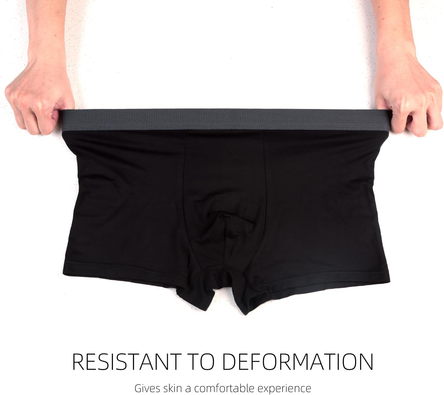 Men's Underwear Boxer Briefs Comfortable Breathable Bamboo Viscose Fiber with 3D Expansion Pouch Design 5 Packs - Image 5