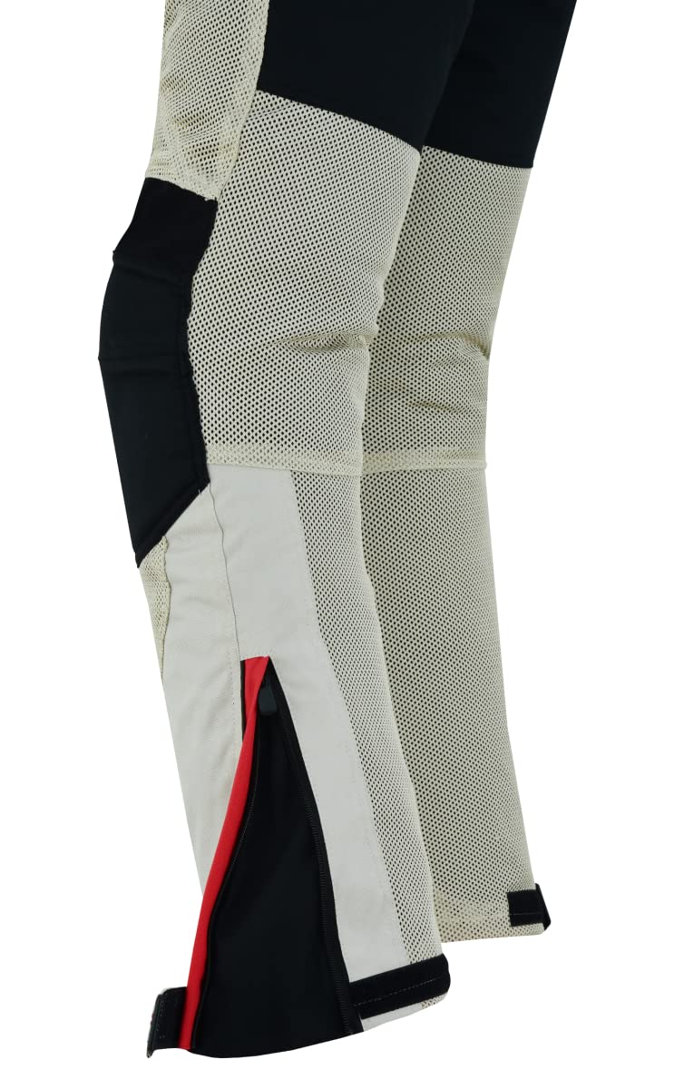 LOVO - Pantalon Moto Verano Unisex con Diseño Perforado - Ropa de Motociclismo para Hombre y Mujer - Confort y Ventilación Óptima - Protecciones Integradas en Rodillas y Caderas - Estilo Moderno