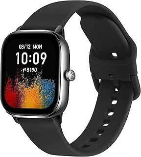 Meliya Bands for Amazfit GTS 4 / GTS 4 Mini / GTR Mini / GTS 3 / GTS 2 / GTS 2e / GTS 2 mini / GTS, 20mm Quick Release Soft Silicone Sport Replacement Watch Strap for Amazfit Bip 3 / Bip 3 Pro / Bip U Pro / Bip / Bip Lite / Bip S / Bip S lite / Bip U Smart Watch Women Men