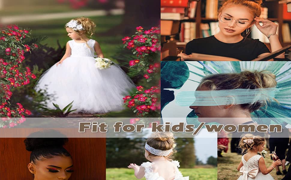 Miniatura 6 de BARSDAR Extensión de moño de cabello humano  Coletero de moño de cabello humano para mujeres y niñas, pieza de cabello real, extensiones de moño de