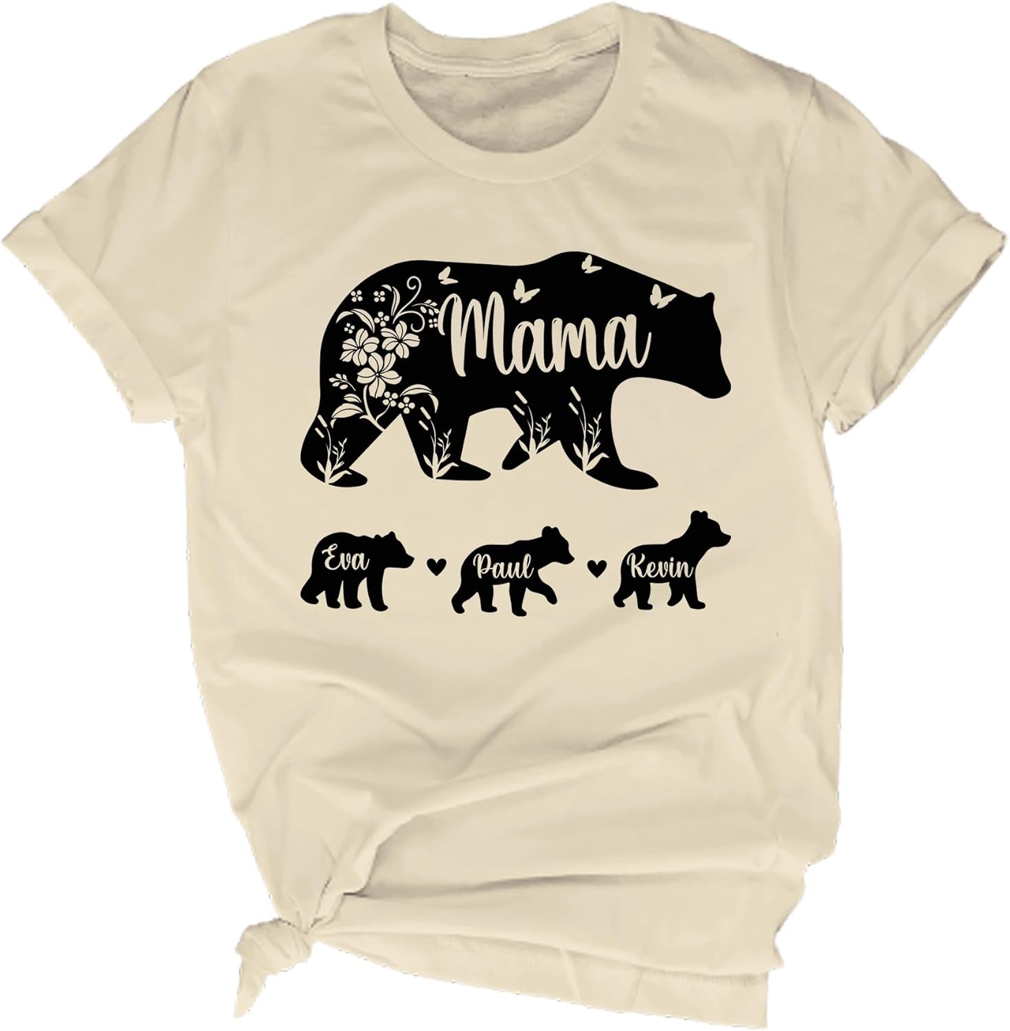 Personalized Mama Bear Shirt, Graphic Mama Bear Valentines Shirt with Kids Names, Customized Mothers Day Wife T-shirt, Custom Anniversary Mama Shirt, Birthday Shirt for Mom, Mother's Day Gift - Image 6