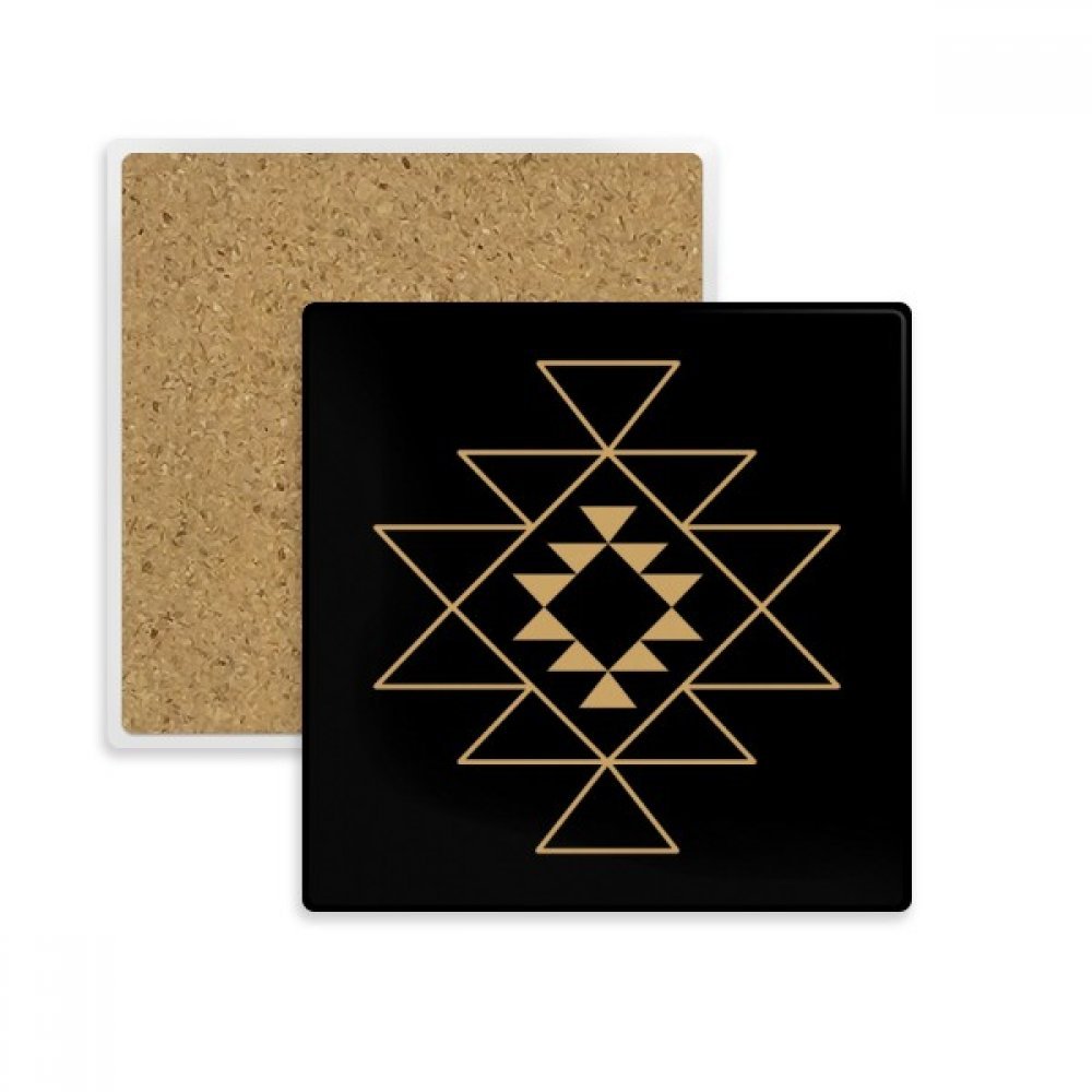 Dessous de tasse pierre absorbante carré dessous de verre totem triangle géométrique