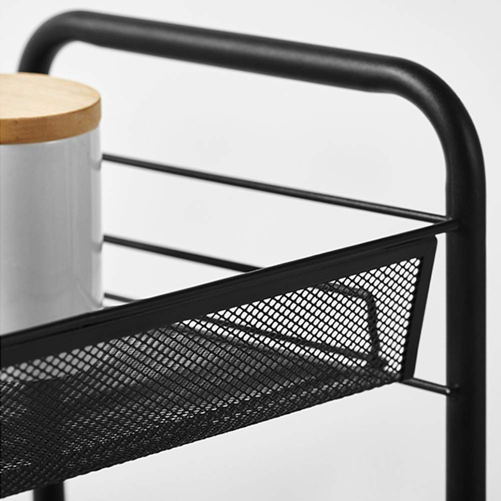 Carrello portavivande in acciaio inox resistente con 3 ripiani e ruote girevoli per uso domestico, hotel e bar. Facile da montare. Disponibile in 3 misure: argento (80x40x85 cm) e nero (45x26x84 cm)