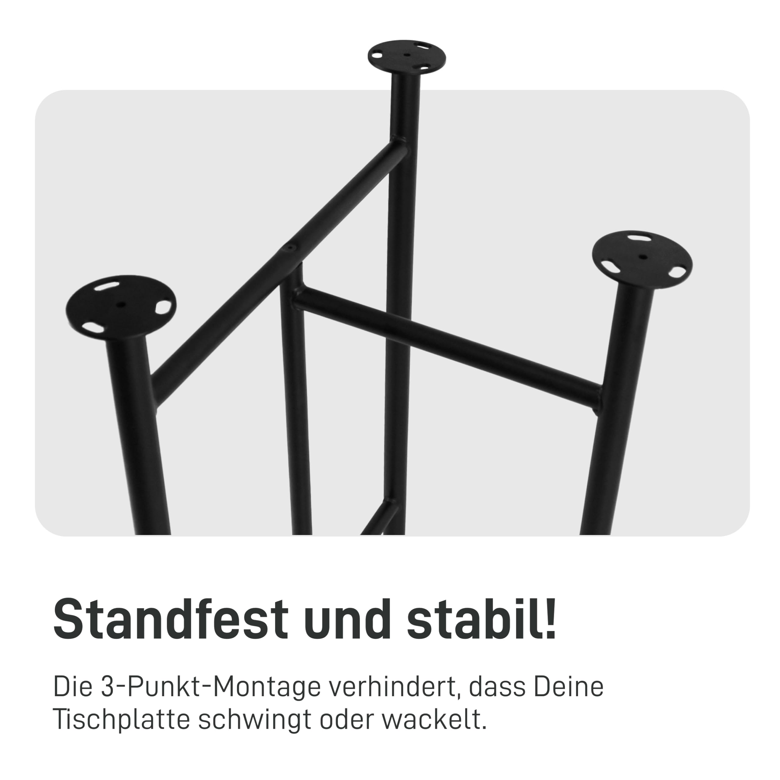 Natural Goods Berlin 2X Tischgestell Trestle - Schwerlast Tischbeine Metall Schwarz - DIY Tischfüße 58 x 72 cm - Schreibtischbeine Tischkufen Stabil - Outdoor Unterstellböcke Werkstatt Wetterfest