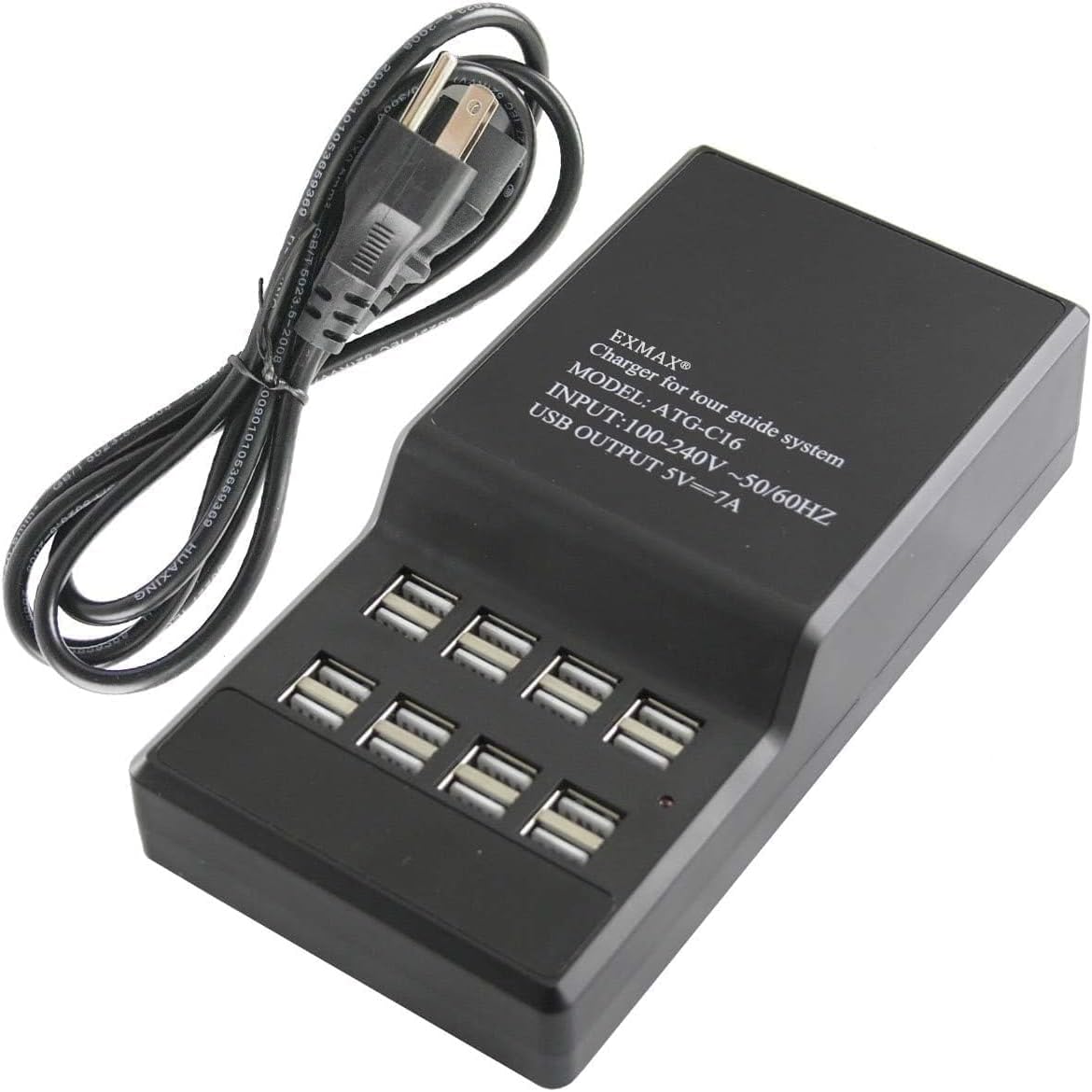 EXMAX ATG-C16 USB 16 Ports Multi-Function Charger USB Fast Charger Charging Station Base for ATG-100T EX-100 Wireless Tour Guide System