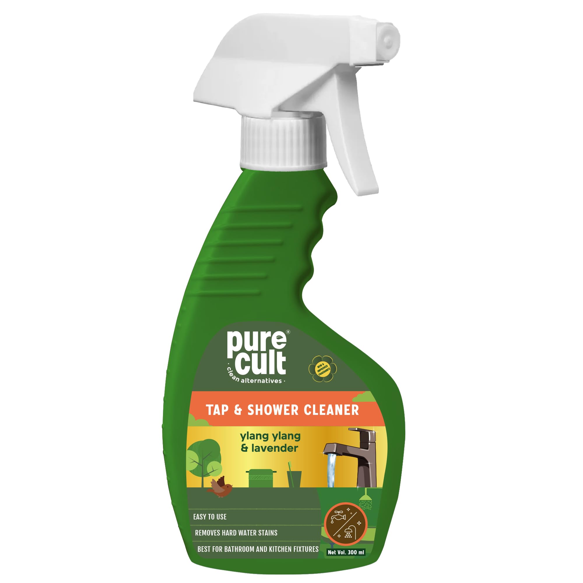 PureCult Plant-Based Tap and Shower Cleaner (300 ml) Hard Water stain remover | Cleans Taps, Showers, Faucets, Bath tubs | Limescale remover | Ylang-ylang and Lavender (B0CJYJBDG1) Amazon Price History, Amazon Price Tracker