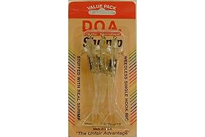 Doa 3 Pack Soft Durable Bait Shrimp Lure for Saltwater