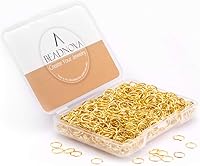 Vista 11 de BEADNOVA Anillos de salto de oro de 0.157 pulgadas para hacer joyas, anillos abiertos para llaveros y reparación de collares (1200 unidades)