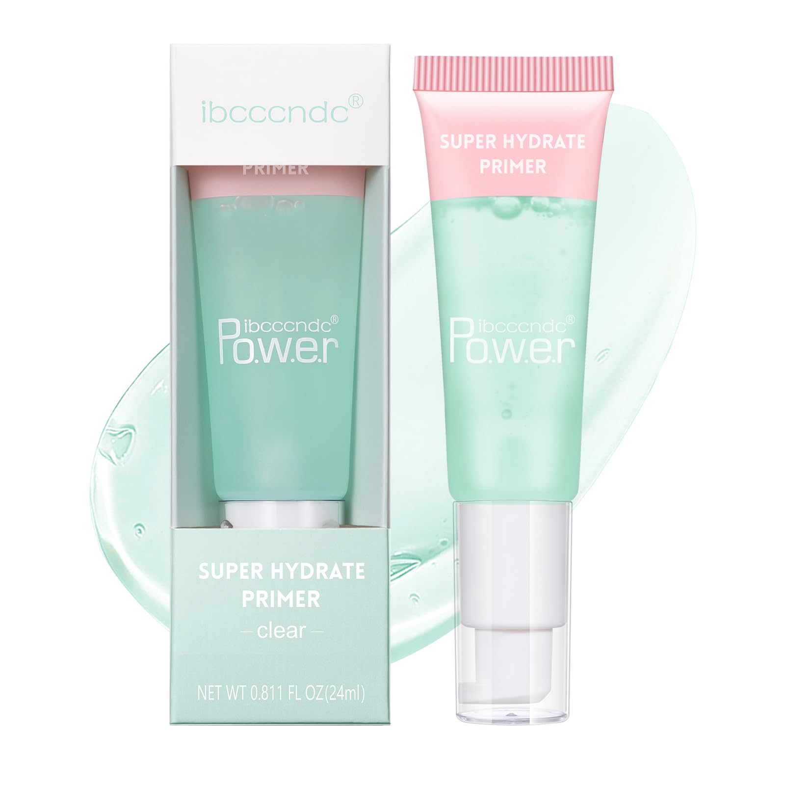 NICEFACE 24ml Super Hydrate Primer - with Hyaluronic Acid - Gel-Based & Hydrating Face Primer For Smoothing Skin & Gripping Makeup - Moisturizing & soothe Foundation Primer for All Skin (Green)