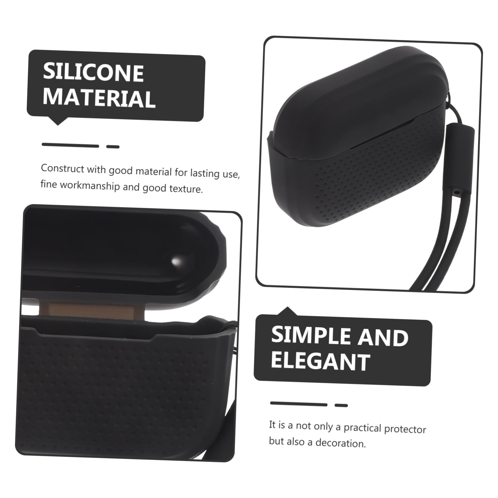 OSALADI 5 Piezas Caso De Auriculares Delicada Funda De Auriculares Inalámbrico Protector De Auriculares Portátil Cubrir Pro2 Gel De Sílice A Prueba De Polvo Estuche para Auriculares