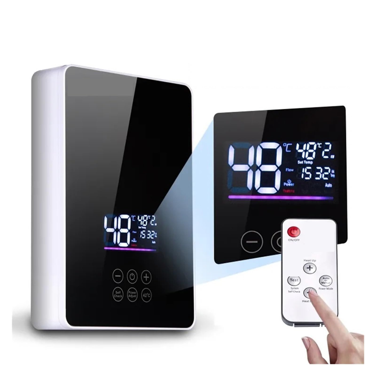 Scaldabagno Elettrico, Scaldabagno Istantaneo Doccia Rubinetto del Bagno Riscaldatore di Acqua Calda 6000W Display Digitale for La Cucina 'Hotel Cottage di Campagna